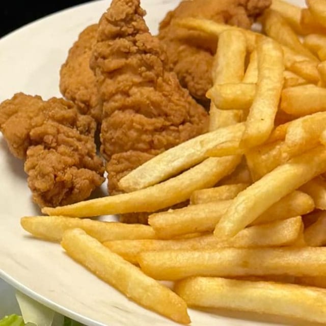 Kid's Chicken Tender & Fries.
