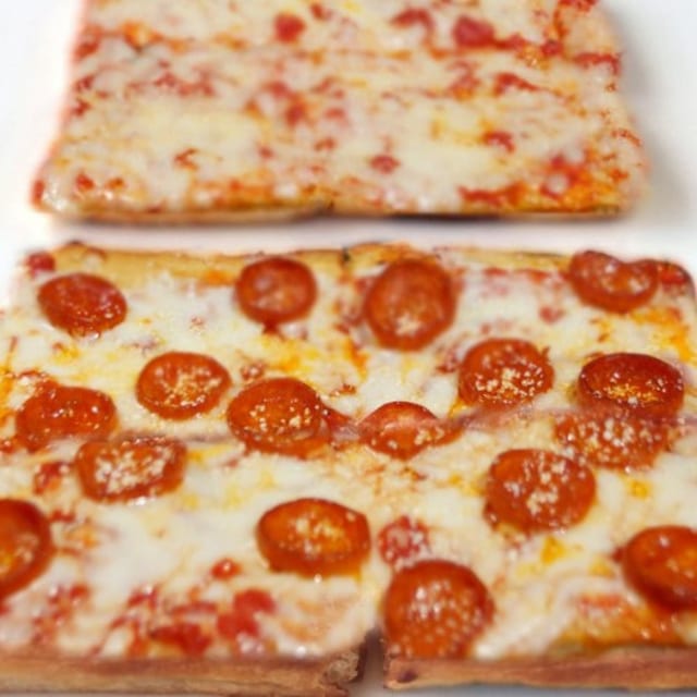 Plain, Bacon, or Pepperoni Pzza.