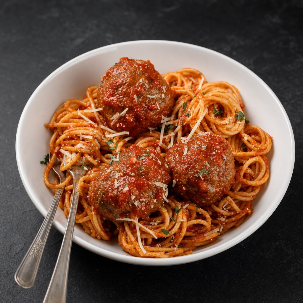 Kid's Pasta & Meatballs.