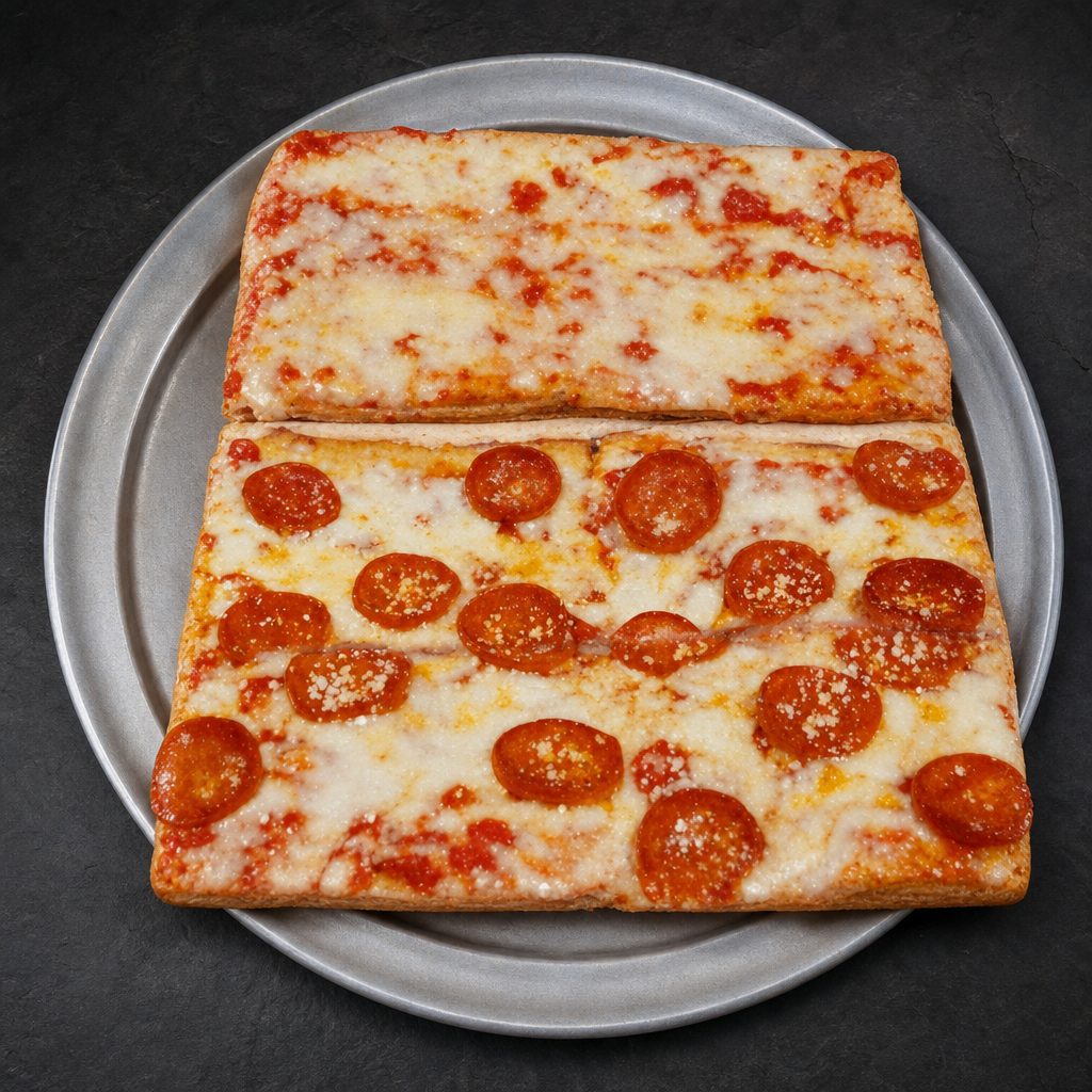 Plain, Bacon, or Pepperoni Pzza.