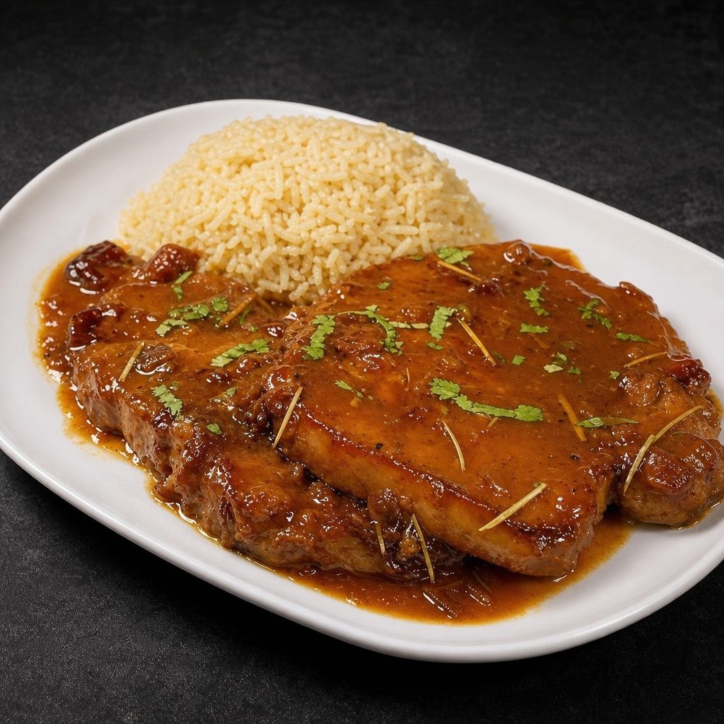 Pork Chop in Green Sauce.