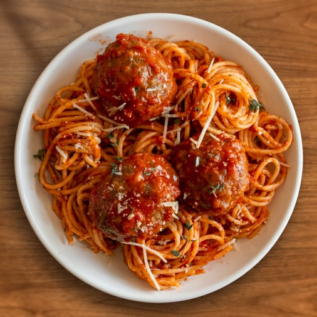 Kid's Pasta & Meatballs.