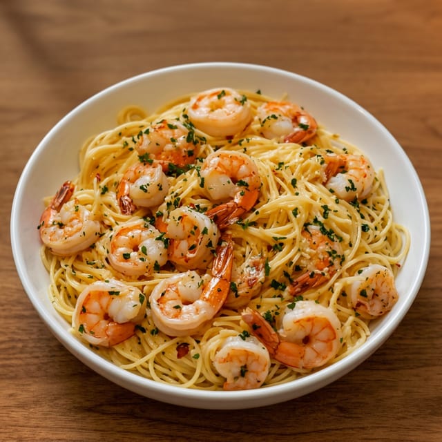 Spaghetti Shrimp Scampi.