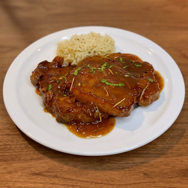 Pork Chop in Green Sauce.